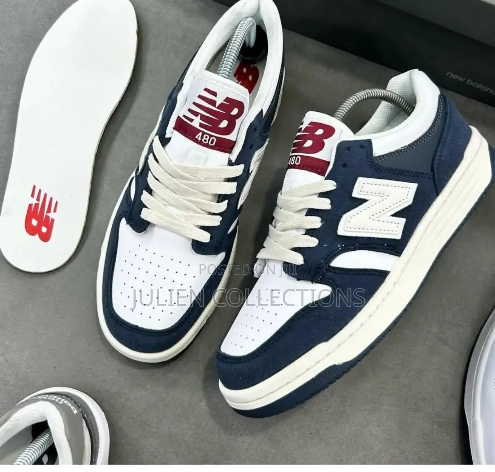 New Balance Nb480 Midnight Blue and White