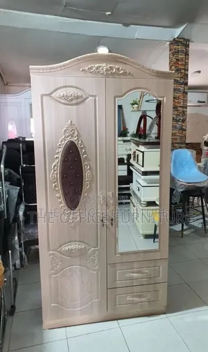 Light-Colored, Two-Door Wardrobe
