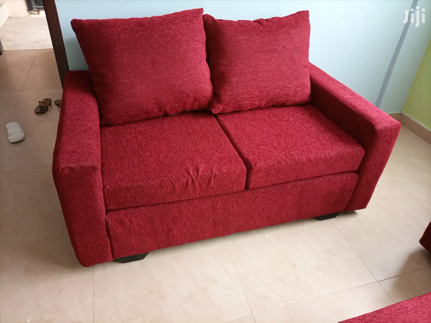 Wine Colored 2in1 Sofa