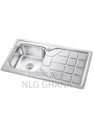 Shinny Finished Single Bowl Stainless Steel Kitchen. Ghx3722