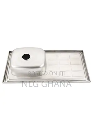 Shinny Finished Single Bowl Stainless Steel Kitchen. Ghx3722