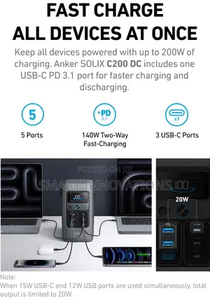 Anker Solix C200 Dc Portable Power Station - 192wh | 200w