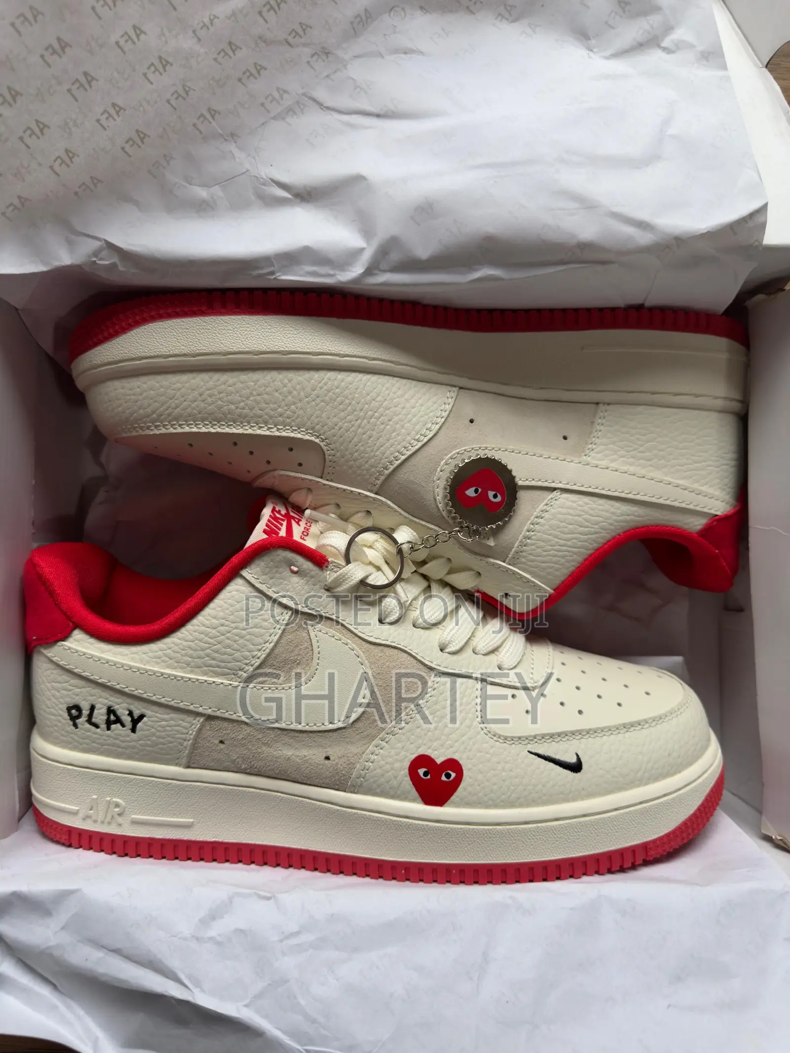 Nike Airforce Play Sneakers - 2 Colors Red Cream