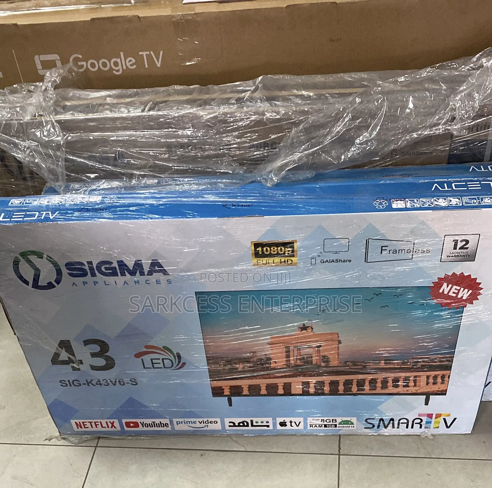 Sigma Sig-k43v6 Fhd Digital Frameless Satellite Tv -43