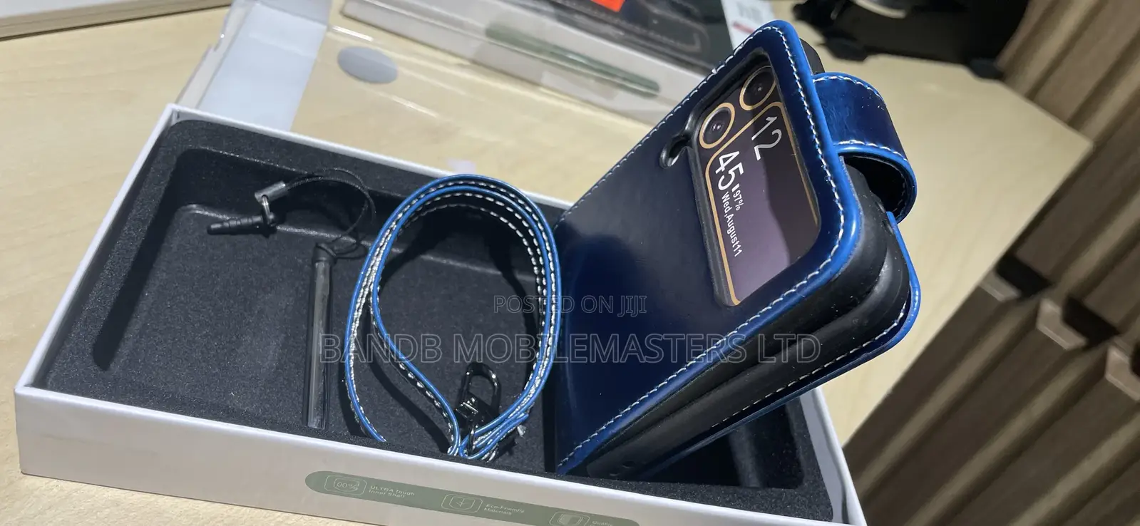High Quality Leather Glass Samsung Case