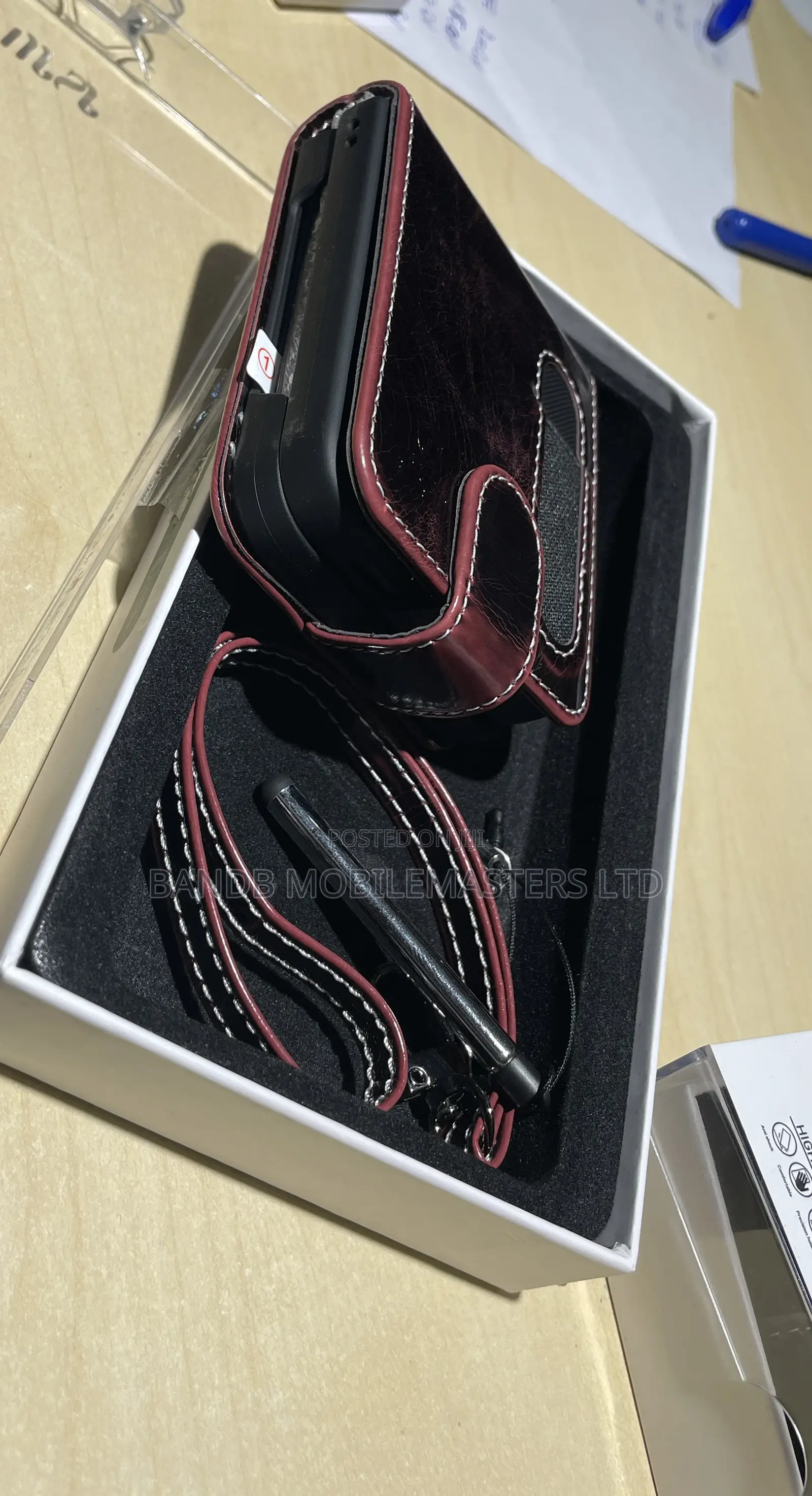 High Quality Leather Glass Samsung Case