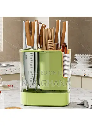 Rotating Knife Block Utensil Holder Countertop. Tvx25252