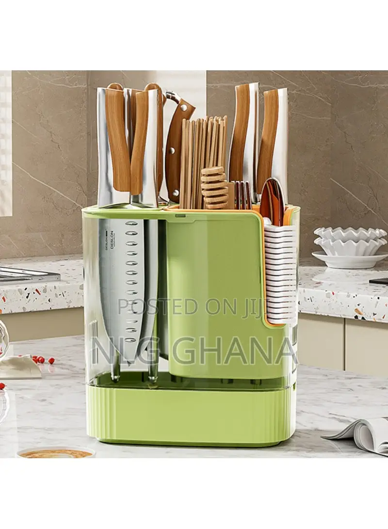 Rotating Knife Block Utensil Holder Countertop. Tvx25252
