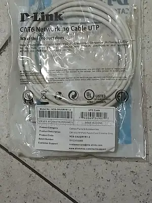 D-Link Cat6 Utp 24awg Round Patch Cord - 3m - Grey Color
