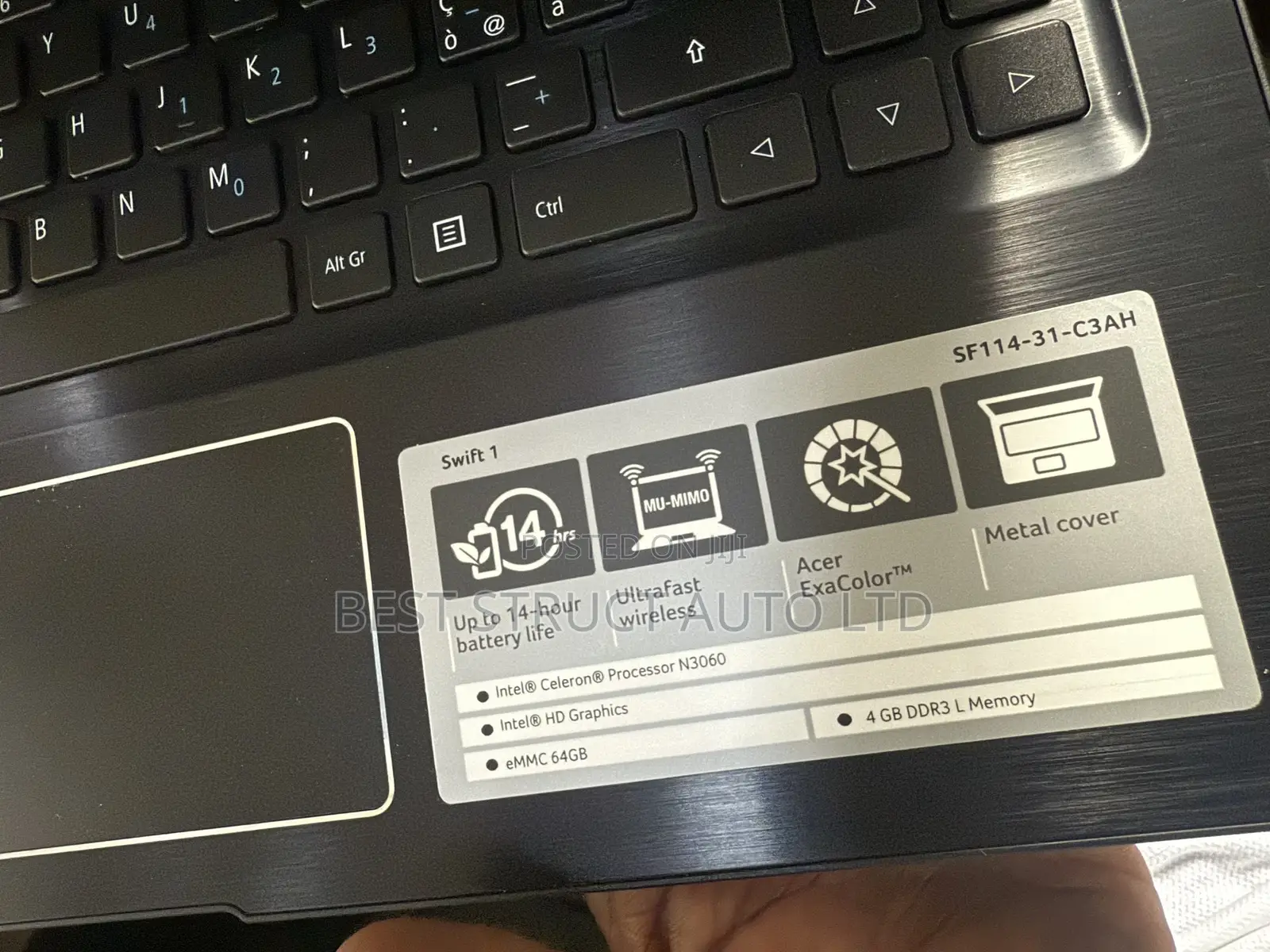 Laptop Acer Swift 1 4GB Intel Celeron eMMC 60GB
