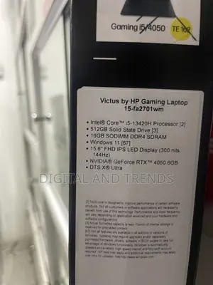 New Laptop HP Victus 15 16GB Intel Core I5 SSD 512GB