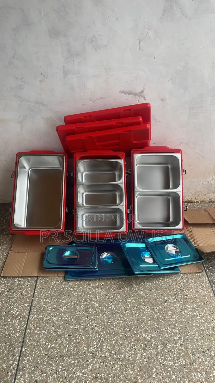 3 Set Food Warmers/ Ice Chests With Compartments