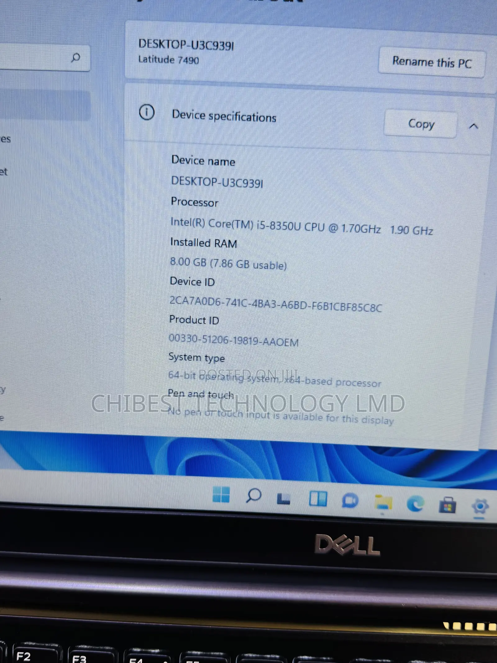 Laptop Dell Latitude 7490 8GB Intel Core i5 SSD 256GB