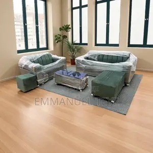 Green Fabric Sofa Set
