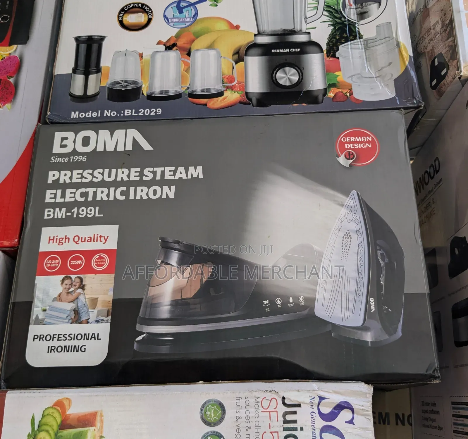 Boma Garment Steam Electric Iron - Black