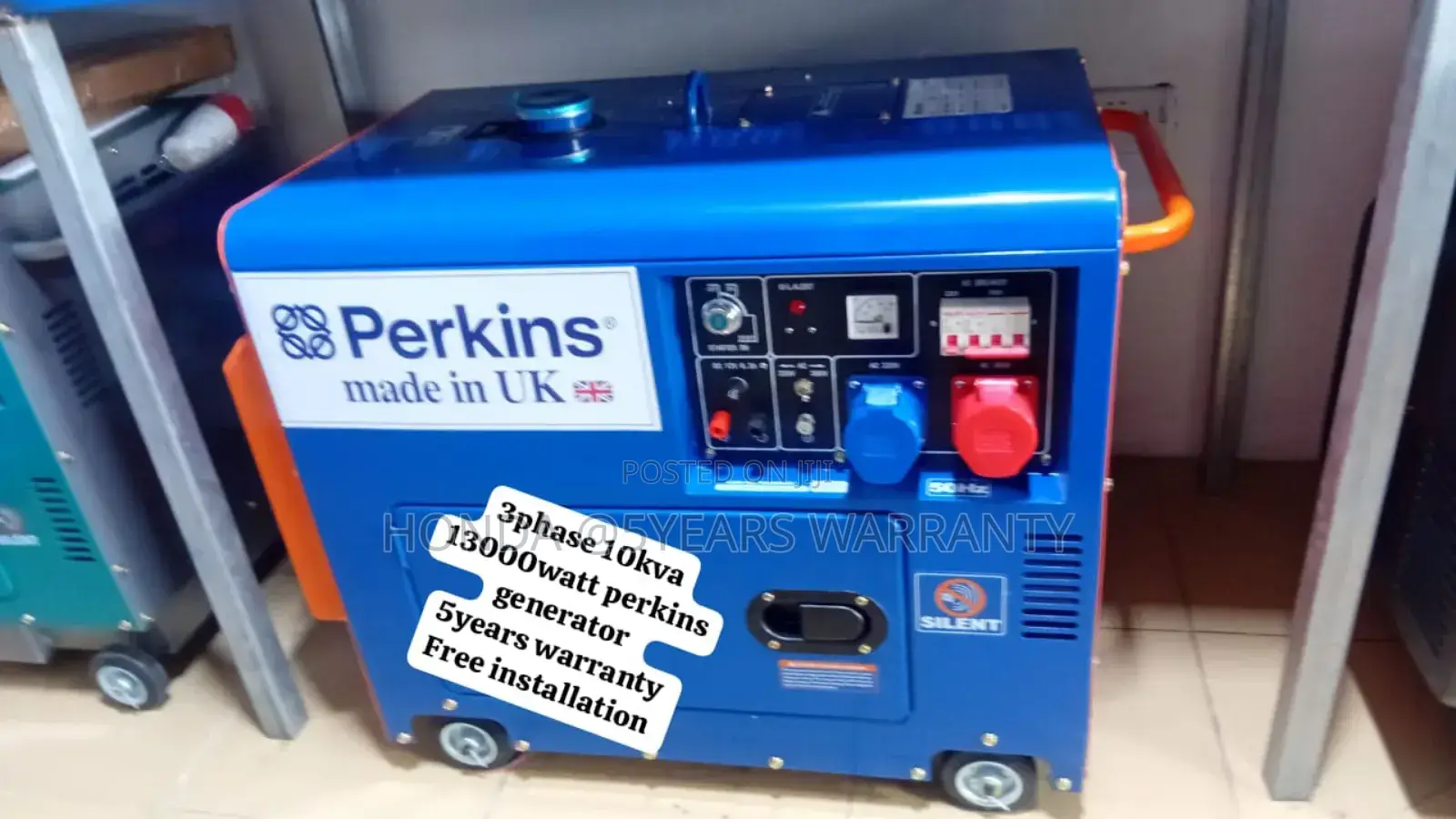 Sonic Energy Perkins 10kva 13000watt 3phase Generator 10kva