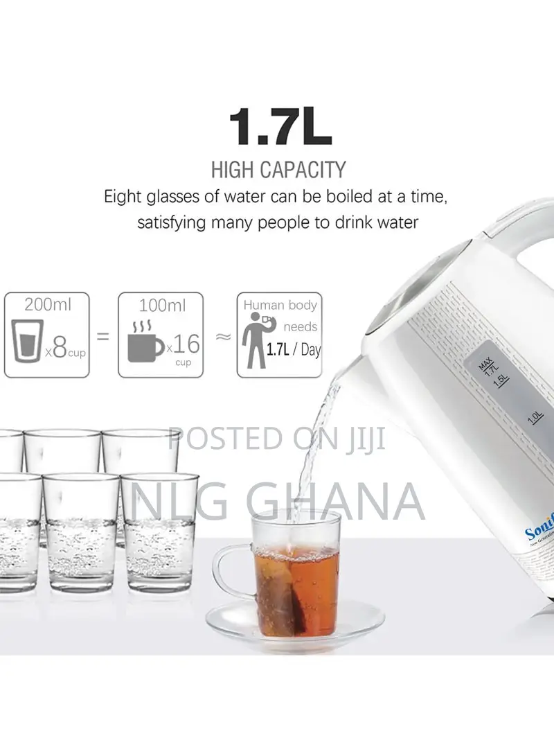 1850-2200w 1.7l Cordless Electric Kettle Sf-2035. Ghx2592