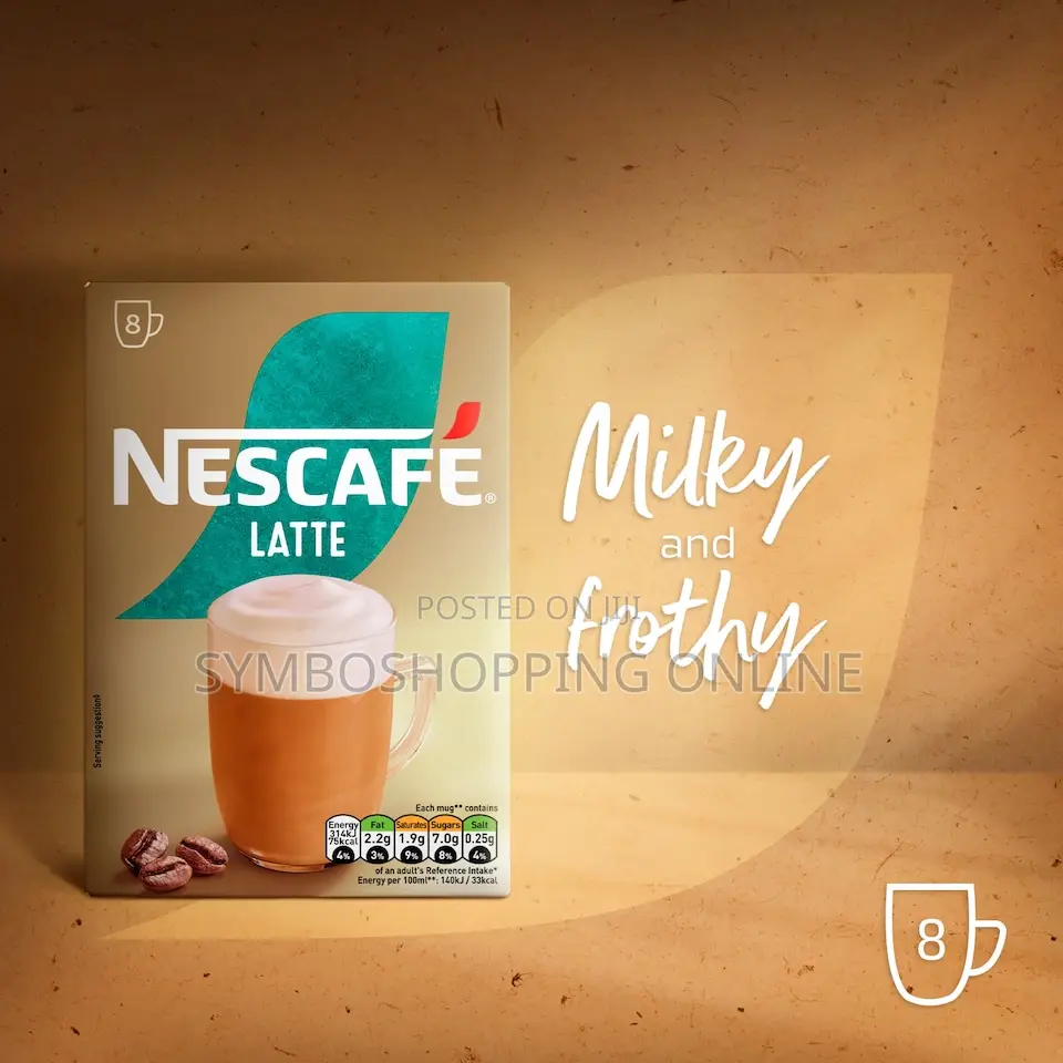 Nescafe Latte Coffee 144g Sachets (Pack of 8)