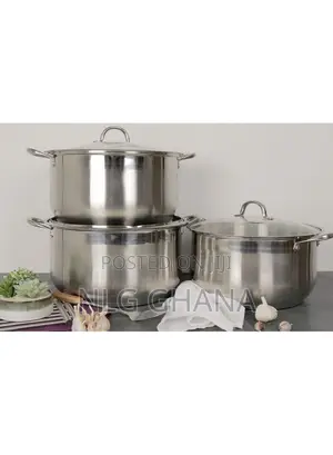 6 PCS 11.8/12.6/13.4" Stainless Steel Stockpot. Ghx2285