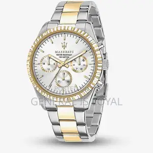 Maserati Men’S Competizione Silver Chronograph Dial Two Tone