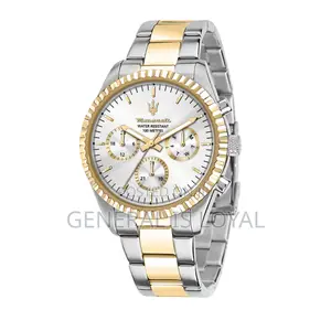 Maserati Men’S Competizione Silver Chronograph Dial Two Tone