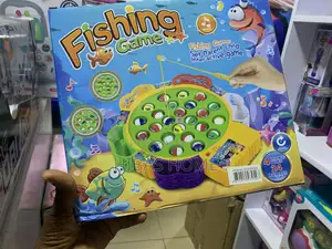 Kids Fishing Game 4 Fishing Poles 24 Fishe Battery Operated