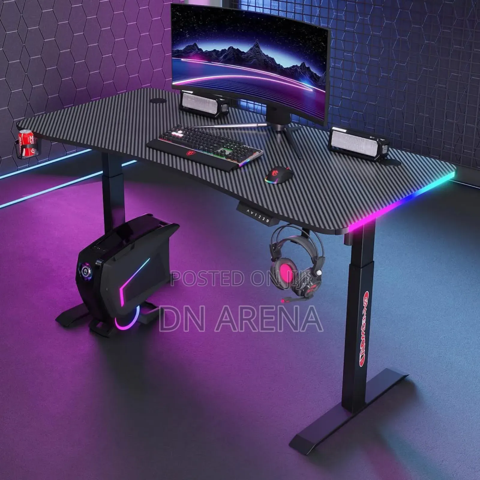 Electric Adjustable Desk RGB Light
