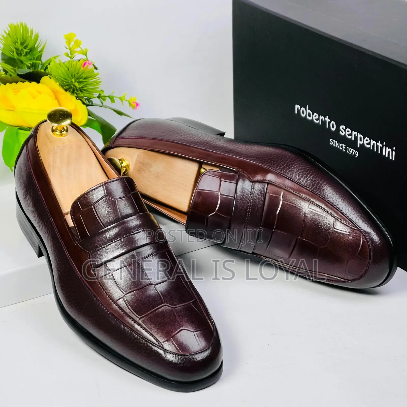 Roberto Serpentine Unique Coffee Color Men’S Shoe