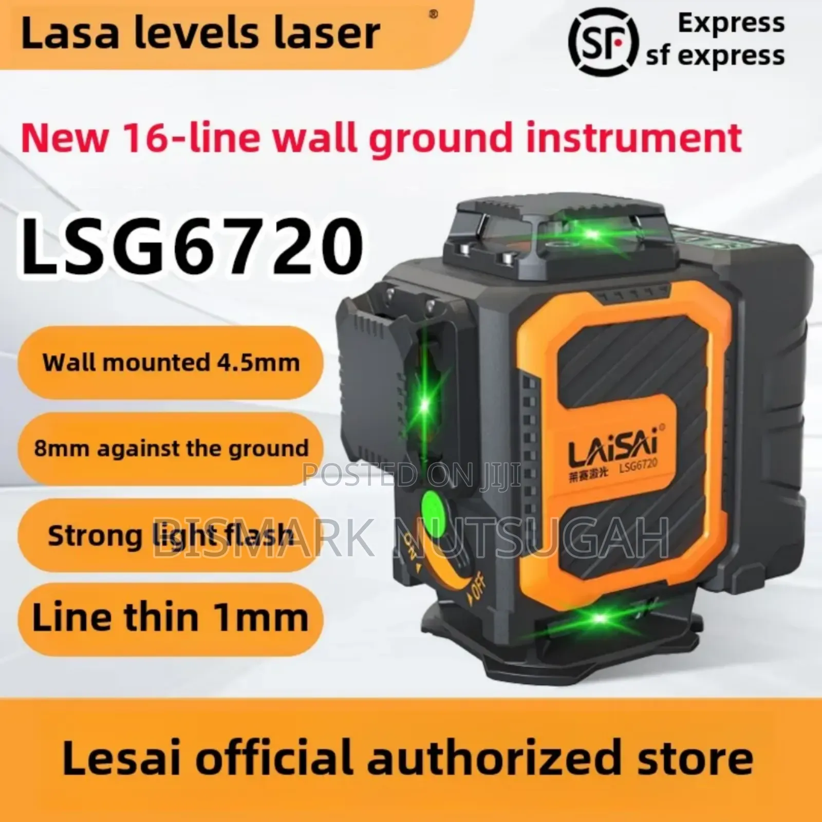 Laser Level 16 Lines 360 Green Beam Self-Leveling
