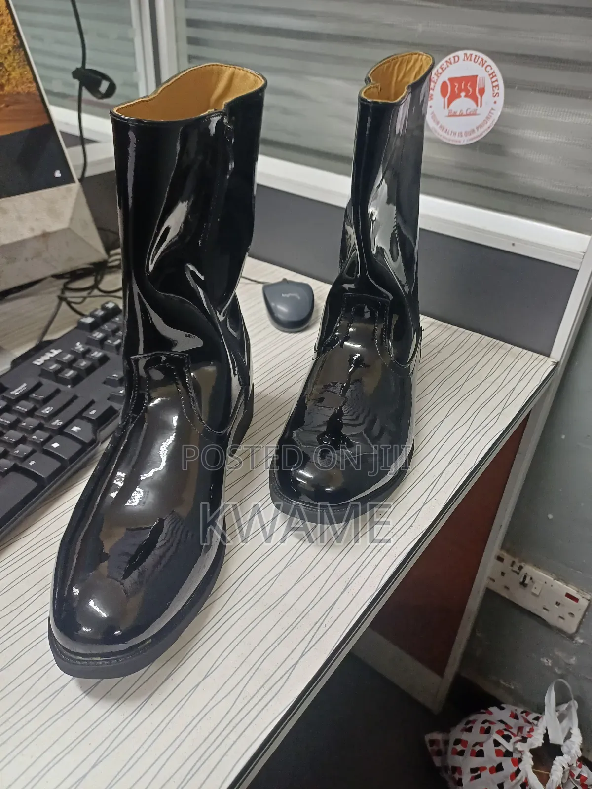 Military Boots Chelsea Mirror Shoe