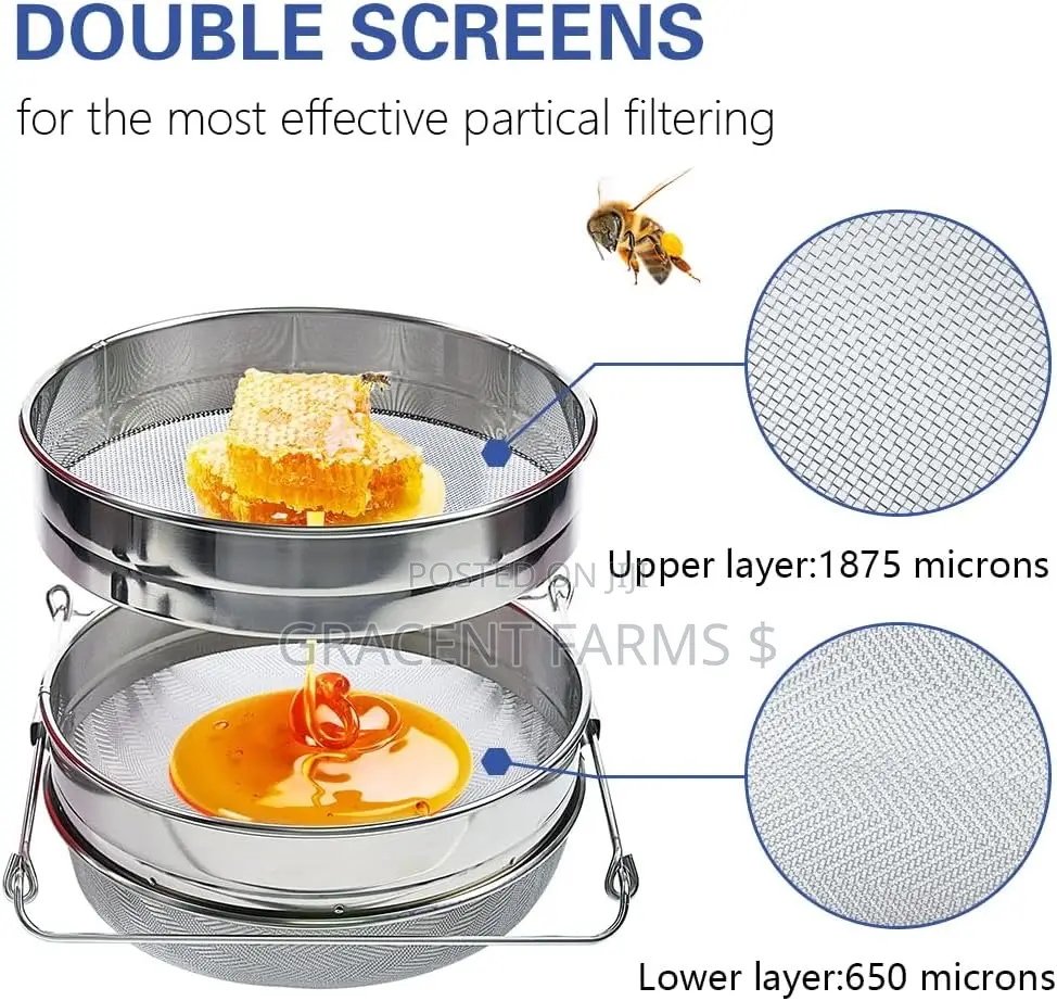 Stainless Steel Double Sieve Honey Filter