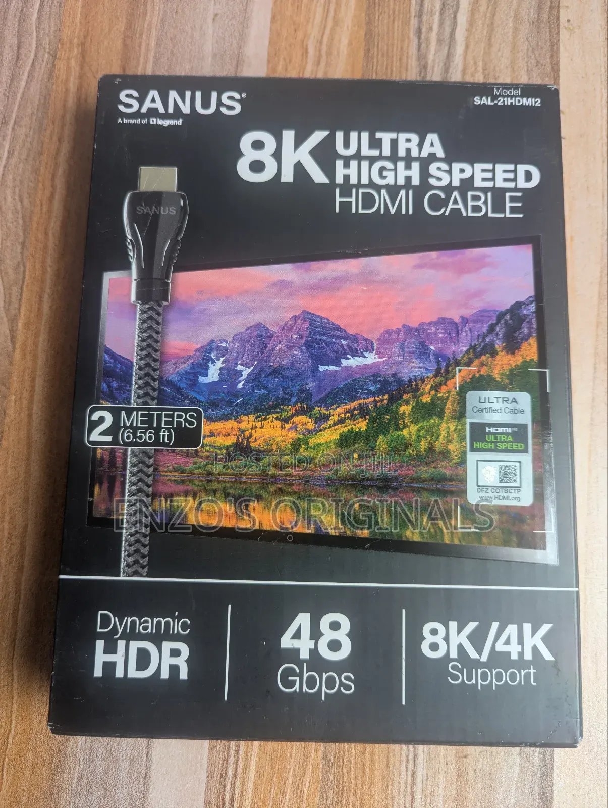 8k Ultra High Speed Certified Hdmi 2.1 Cable 2m Or 6.56ft