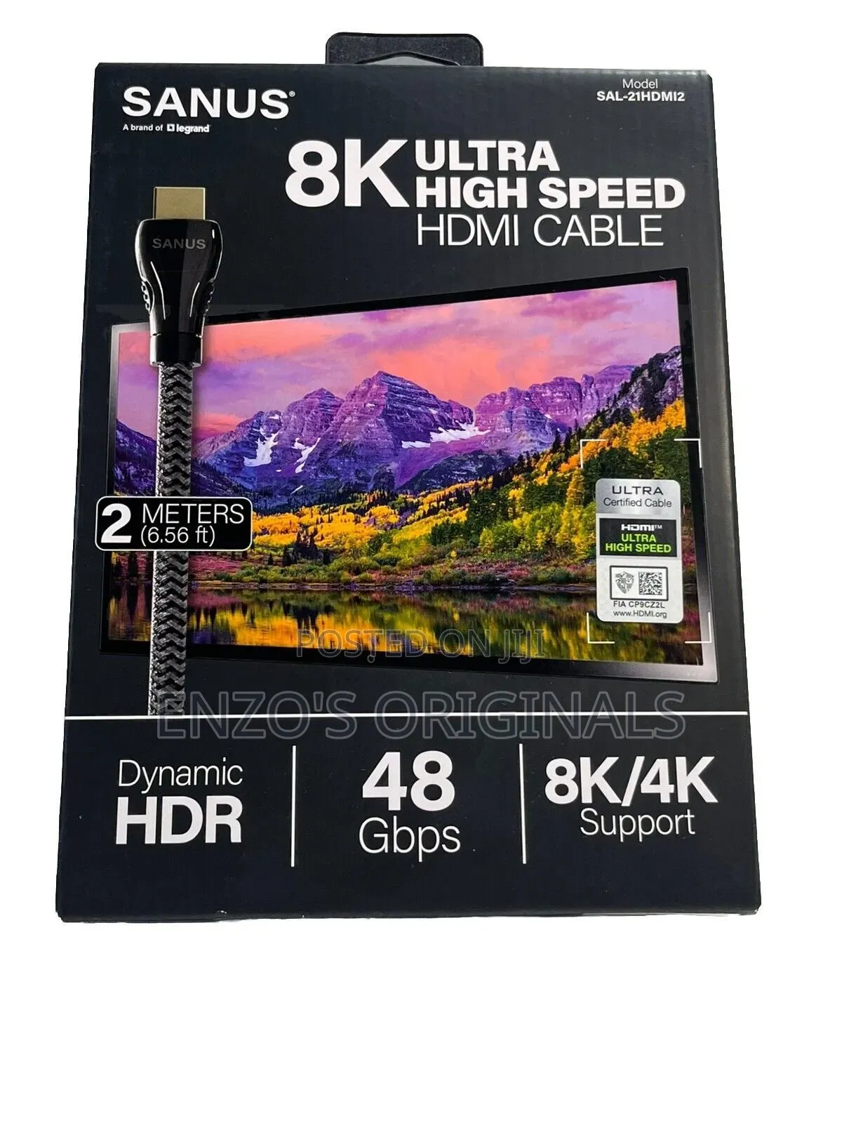8k Ultra High Speed Certified Hdmi 2.1 Cable 2m Or 6.56ft