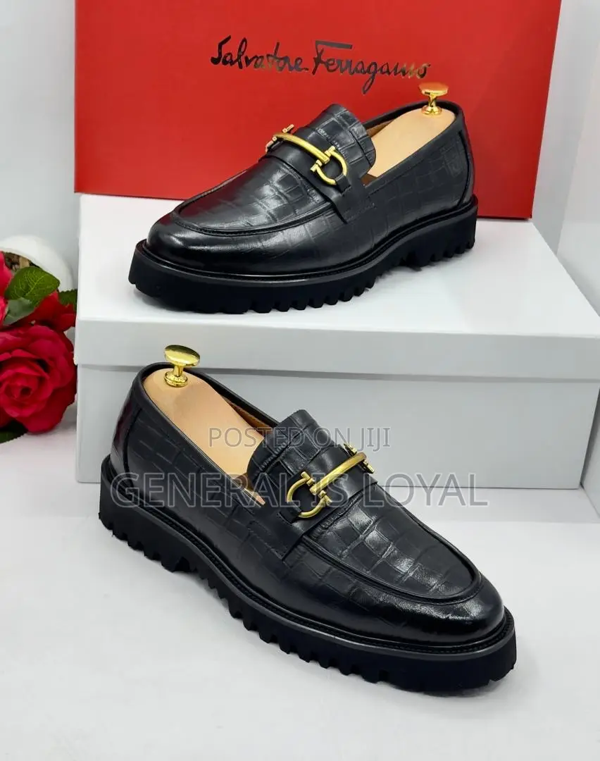 Salvatore Ferragamo High Sole Black Men’S Shoe