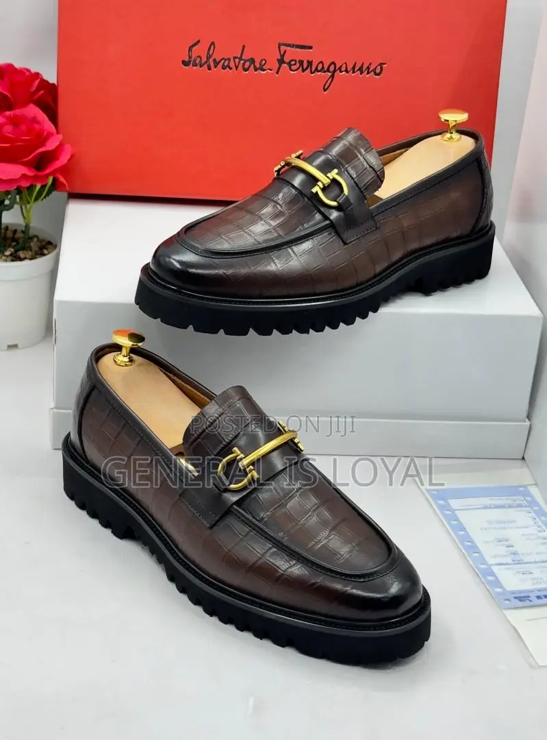 Salvatore Ferragamo High Sole Dark Brown Men’S Shoe