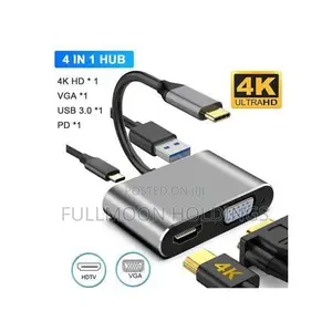 Converter 2 in 1 Type-C to Hdmi 4 in 1 Hd Dock