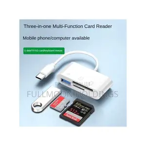 Usb 3.0 Type-C 3-in-1 Otg Card Reader for Phone and Computer
