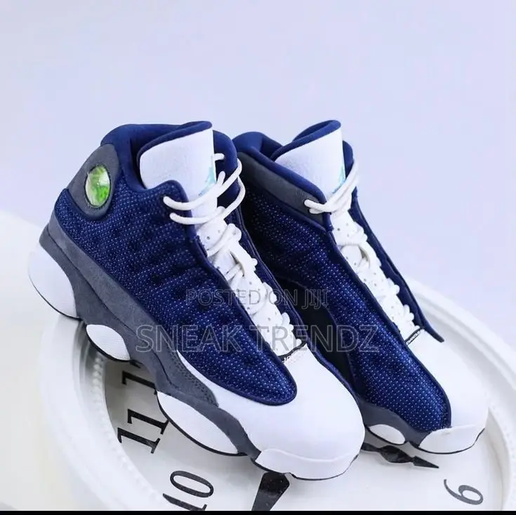Air Jordan R13 Midnight Blue and White