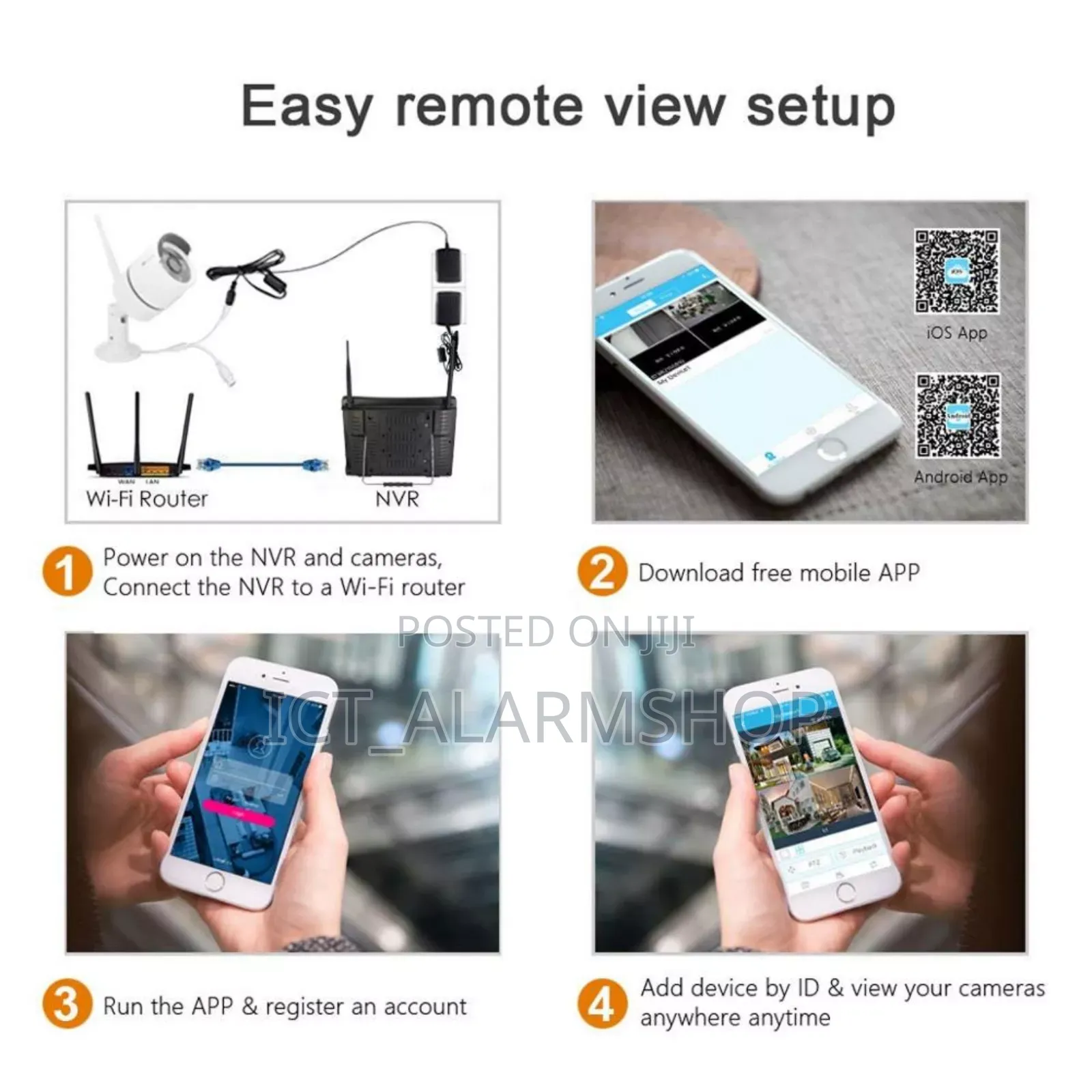 CCTV Ip Camera Kit + NVR Monitor