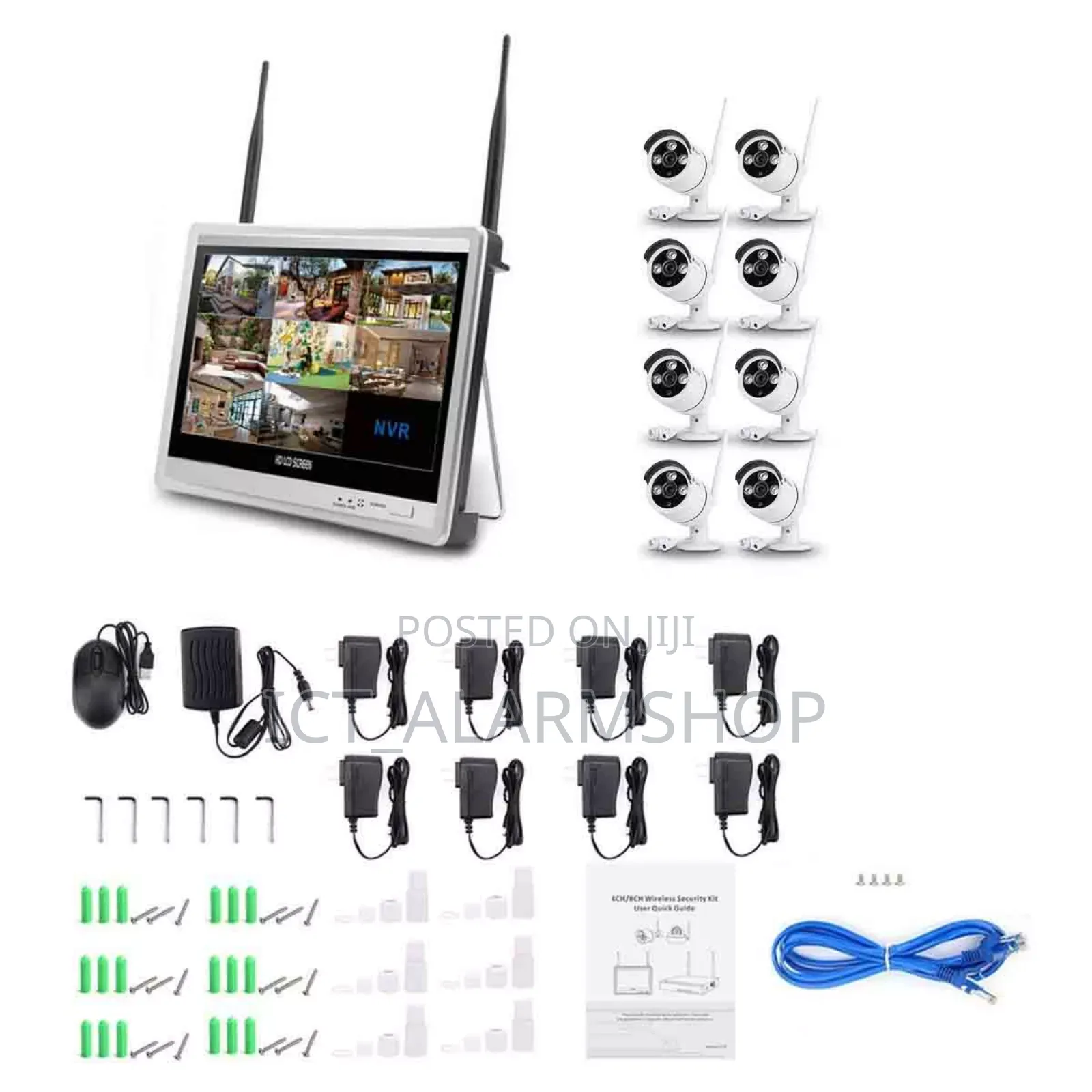 CCTV Ip Camera Kit + NVR Monitor