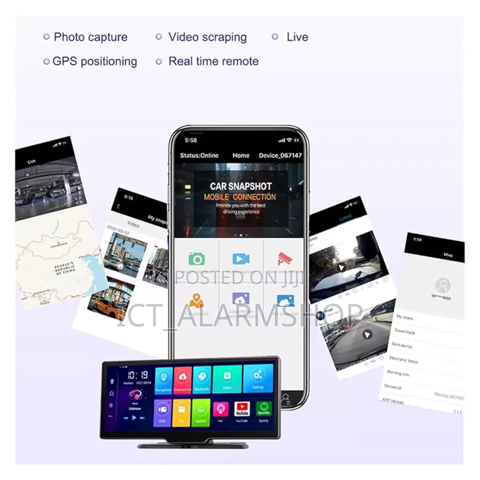 Car 4g Dashcam Camcorder Monitor Recorder