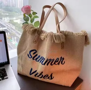 Summer Vibe Tote Bag - Coffee Colour