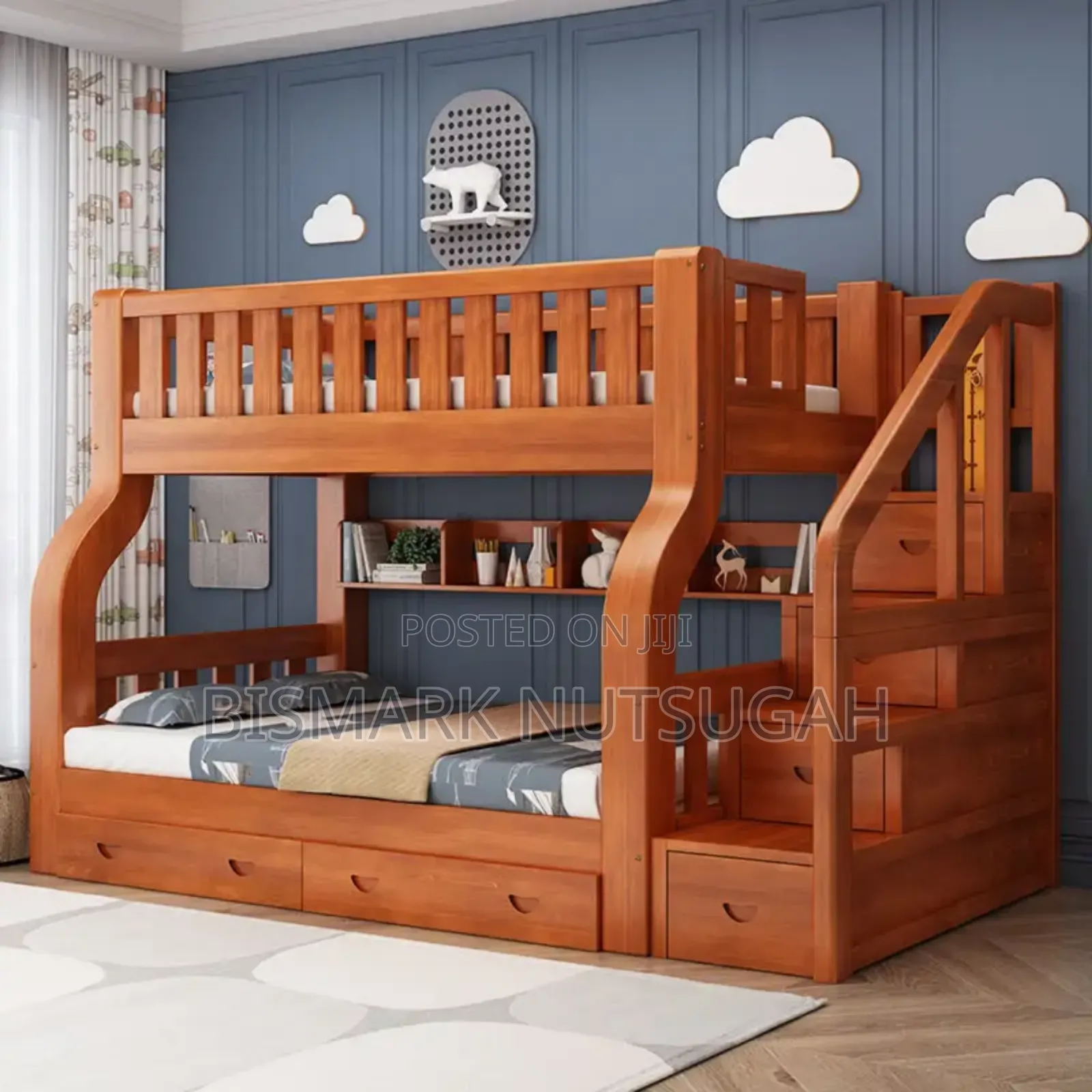 Wooden Bunk Bed Frame Dormitory