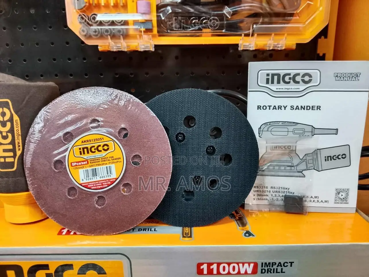 320 Watts Rotary Sander + 5pcs Free Sand Papers - Rs3216