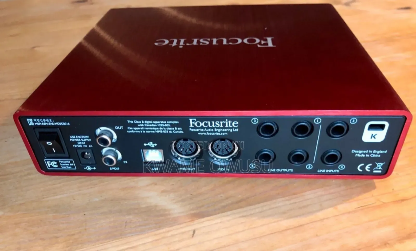 Focusrite Scarlett 6i6 2nd Gen. Soundcard