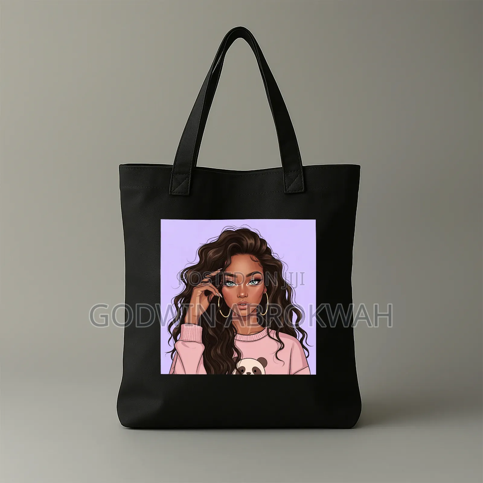 Picture Print Canvas Tote Bag