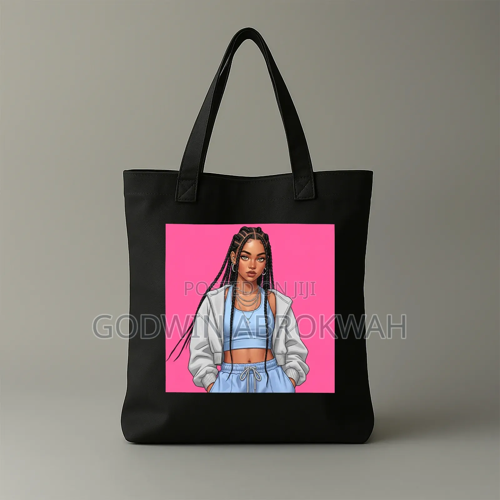 Picture Print Canvas Tote Bag