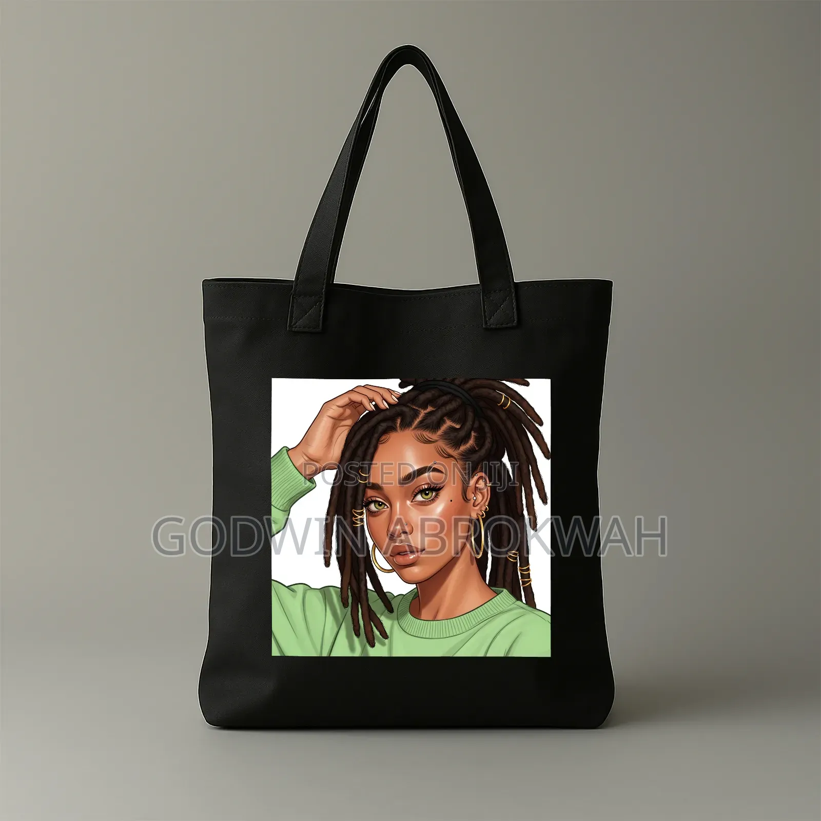 Picture Print Canvas Tote Bag