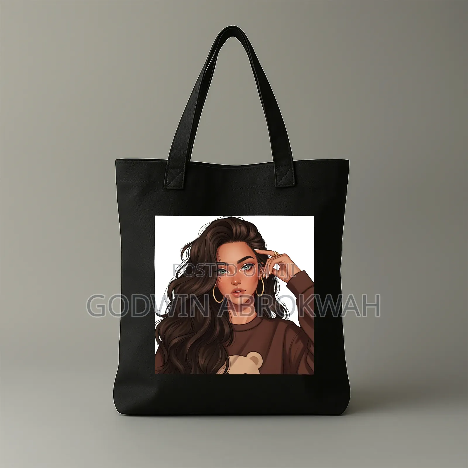 Picture Print Canvas Tote Bag