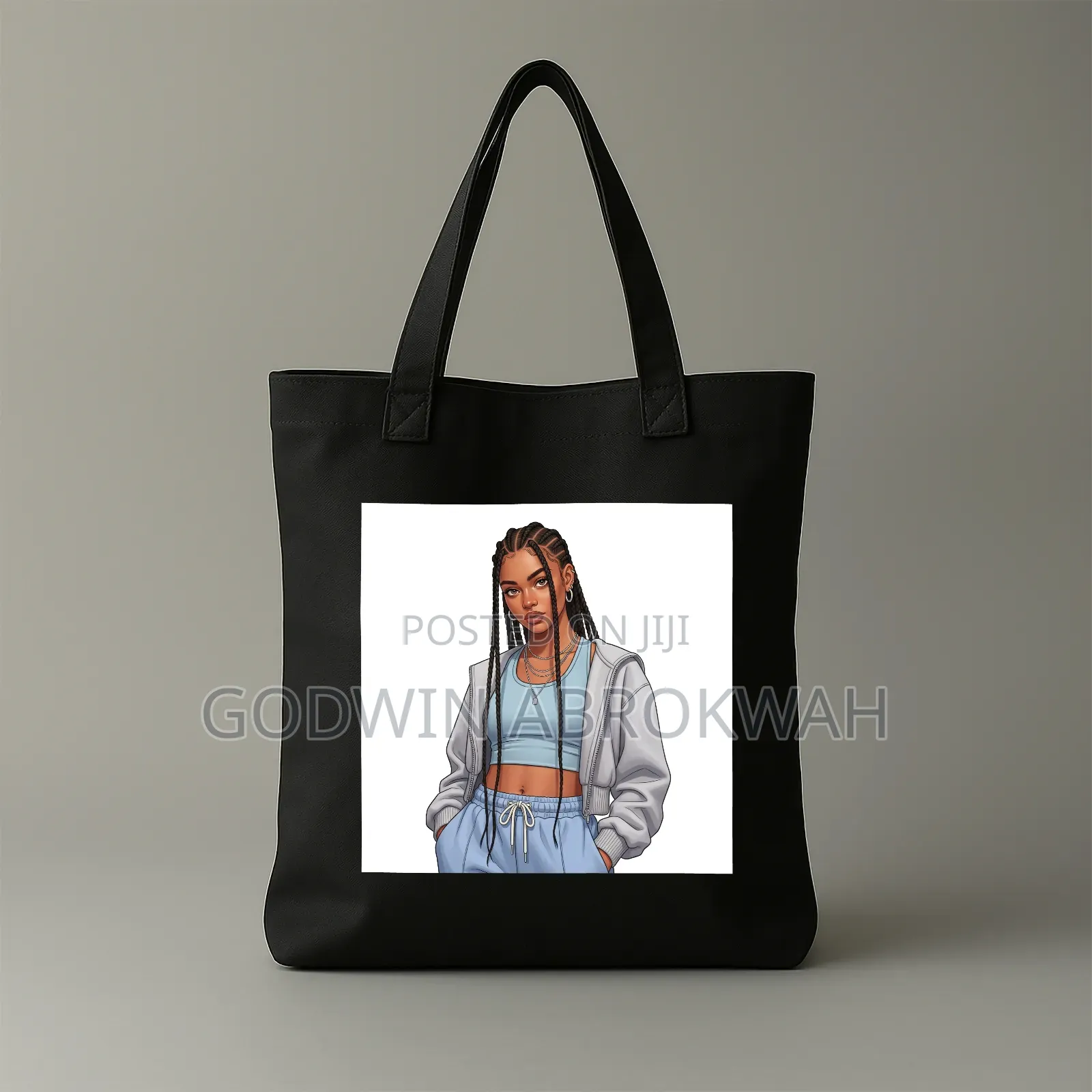 Picture Print Canvas Tote Bag